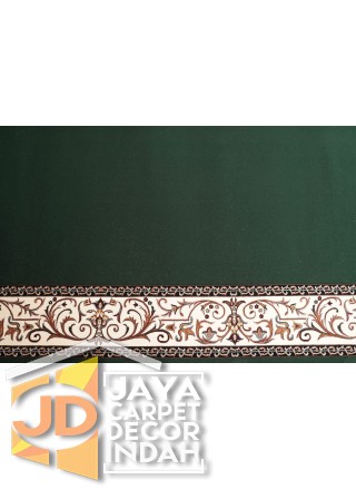 Karpet Sajadah Solomon Farangi Green Plain Motif Polos 120x600, 120x1200, 120x1800, 120x2400